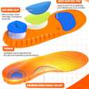 Plantar Fasciitis Insoles for Men & Women,High Arch Support Insoles for Pain Relief, 220+lbs Removable Insoles for Flat Feet,Birthday Gifts for Men Women Dad Mom,Stocking Stuffers Christmas GiftsL