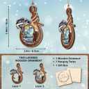 3 x Fishing Ornament 2025 - Unique Fish Ornaments for Men Women, Fishing Christmas Ornaments for Christmas Tree, Unique Ornaments for Tree Decor, Elegant for Women Fisherman