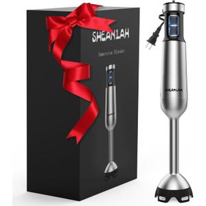 1000W Powerful Immersion Blender handheld, 2025 New Update Hand Blender with 25-Speed, Scratch-Resistant Corded Hand Mixer with Heavy-Duty Copper Brushless Motor and Gift Box (Black)