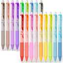Four Candies 0.7mm Erasable Gel Pens, Make Mistakes Disappear Colored Pens, 18 Colors Retractable Fine Point Erasable Pens for Writing, Drawing, Planner & School Supplies