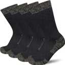 APTYID Men's Moisture Wicking Cushioned Crew Work Boot Socks (4-4 Pairs)