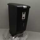 simplehuman 40 Liter / 10.6 Gallon Slim Kitchen Step Trash Can With Secure Slide Lock, Black Plastic