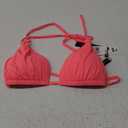 Island Goddess Rouched Halter Bikini Swimsuit Top (12, Coral Reef)