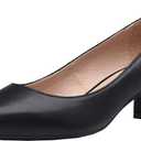 DREAM PAIRS Womens Chunky Low Block Heels Closed Toe Dress Pumps Shoes (6.5)