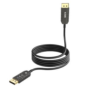 Elecan 8K Fiber Optic Displayport 1.4 Cable 35 Ft, Active Optical DP to DP Cable Support 8K@60Hz 4K@144Hz 2K,32.4Gbps,HBR3,HDCP2.2,HDR,VR Headset,Graphics,Slim and Flexible Display Port Cord