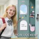 3 x 10 pcs - Locker Accessories, Locker Decorations Including Mirrors, whiteboards, Magnets and organizing Supplies. Ideal for Back-to-School Essentials and The Office (10 Pcs - Purple)