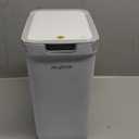 JOYBOS 1Pack Bathroom Trash Can with Lid,  2.4Gal Garbage Can with Pop-Up Lid, Small Trash Can Dog Proof, Slim Trash Bin Waste Basket for Toilet, Office, Bedroom, Living Room, Kitchen (White)