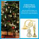 12pcs Musical Instruments Ornaments Christmas Decoration - Gold Tiny Instruments Set - Xmas Tree Hanging Decorations Christmas Crafts DIY Dollhouse Accessories Holiday Decor