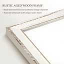 Magnetic White Board for Wall, 18" x 12", Rustic Whitewashed Wooden Frame