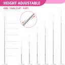 Bezente Balloon Column Stand Set of 4, 9 Feet Adjustable Telescopic Balloon Stand Kit for Floor, Ballon Column Tower with Base and Pole, Metal Backdrop Stands for Baby Shower, Party Decorations