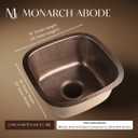 Monarch Abode Kitchen & Bar Sink 15-inch Atlas Dual Mount Drop in Kitchen Sink, Hand Hammered Pure Copper Sinks, Drop in Bar Sinks or Undermount, Deep Single Bowl
