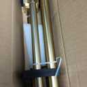 1 Inch Modern Double Window Curtain Rods,72-144 Inch Adjustable Telescoping Heavy Duty Stylish Drapery Rods Decorative Solid Square Allufer Finials for Dual Curtain Rod Window Treatment, Brushed Gold
