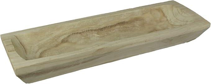 Rustic Wooden Decorative Tray, Rectangular Serving Platter, Natural Wood Grain Finish