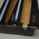 Allinside Magnetic Plastic Wrap Dispenser with Cutter, 3 in 1 Refrigerator Bamboo Wood Organizer for Tin Foil, Baking Paper, Wax Paper Holder Kitchen Storage Box Compatible with 12.9" Roll (3 Layer)