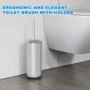 Toilet Brush and Holder Set of 2 | Great Value 2-Pack for Multiple Bathrooms | Sturdy Reinforced Handle for Durability | Discreet Enclosed Caddy | 360 Deep Cleaning Bristles | (Black)