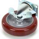 Carter Hoffmann 18301-5222 5 Inch Swivel Red Poly Caster with Brake