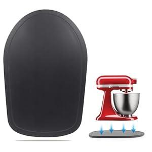 Bamboo Mixer Slider Mat for Tilt Head Kitchen Aid 4.5-5 Qt Stand Mixer, Appliance sliding mat for kitchenaid Artisan 4.5-5 Qt, Countertop Storage Accessories Mixer Moving Tray Attachments Black