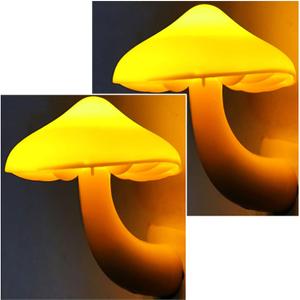 AUSAYE 2Pack Mushroom Night Light Plug in Lamp, Led Lights for Adults Kids Baby Children NightLight Wall Decor Lamp Bedroom Bathroom, Toilet, Stairs, Kitchen, Hallway