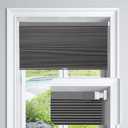 LazBlinds Cordless Cellular Shades, No Tools No Drill Blackout Honeycomb Shades Pleated Blinds for Windows, 25'' W x 48'' H, Midnight Black