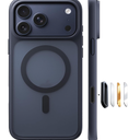 TORRAS Stronger Magnetic & Shockproof for iPhone 17 Pro Max Case, Fit for MagSafe, MilGrade Drop Protection, Camera Control, DIY Button, Slim for iPhone 17 Pro Max Phone Case Translucent Deep Blue