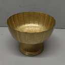 Distressed Gold Metal Compote Bowl | Gold Compote Vase l Lita Metal Vase l Indoor and Outdoor Compote for Any Event (7.75"x 5.75")
