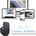 Rapoo MT760 Multi-Device Wireless Mouse, Bluetooth 5.0 and 2.4G Multi-Mode Connection, Up to 4 Devices, 11 Programmable Buttons, 4K DPI, 90 Days Battery Life, PC, Matte Black