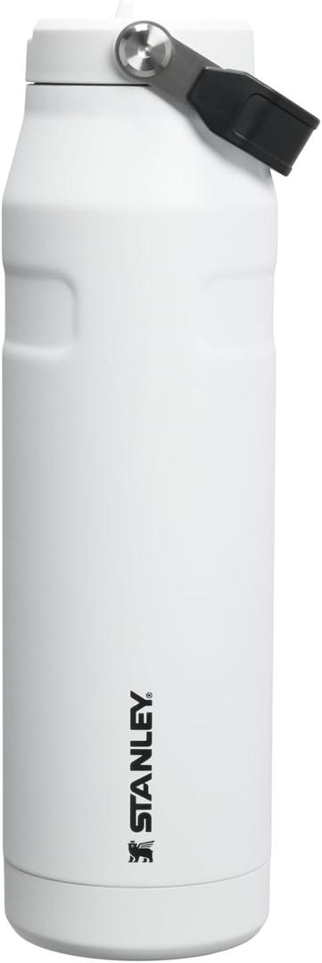 Stanley IceFlow Flip Straw 2.0 Water Bottle 36 OZ | Built-In Straw with Larger Opening | Lightweight & Leak-Resistant | Insulated Stainless Steel | BPA-Free | Chalk
