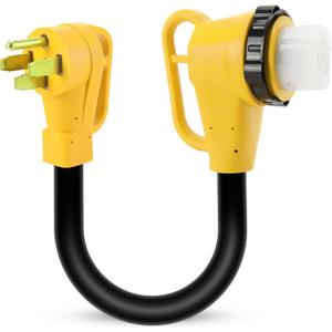 50 Amp to 50 Amp RV Adapter with Twist Lock for 50 Amp RV Extension Cord and Generator, NEMA 14-50P to NEMA SS2-50R Dogbone Electrical Power Adapter with Upgraded Handle, ETL Listed