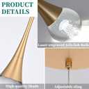 5 Lights Modern Kitchen Island Pendant Light Fixtures,Gold Jellyfish LED Globe Ball Pendant Lighting,Dimmable Raindrop Chandelier Pendant Lights for Livingroom Dining Room Bedroom, 5 Lights-Rectangular