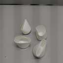 4 x 4Pcs Rubber End Caps ID 44mm (1-3/4 inch) White Flexible Protective Caps Soft Elastic Dustproof Cover for Rod Tube Screw Bolt