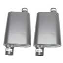 Blackhorse Racing Pair Chambered Performance Race Offset 2.5 Inlet Mufflers