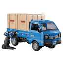 GoolRC Remote Control Car Kei Truck, 1:16 Scale RC Transport Pickup Truck with Spray and Light, 2.4GHz All Terrain RC Cars for Teens and Adults Christmas or Birthday Gift (Blue)