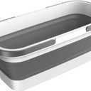 Long Plastic Rectangular Handy Baskets/Mop Buckets (Collapsible Buckets 01-Grey)