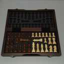 Magnetic Wooden Chess Set for Adults Kids 12'' Chess Board with Handmade Pieces, Folding Portable Travel Unique Chess Sets Game for Tournament Professional Beginner