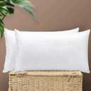 OTOSTAR Set of 2 Pillow Inserts 12x20 Inch, Decorative Rectangle Throw Pillow Inserts, Premium Fluffy Pillow Forms Sham Stuffer for Sofa Bed Couch Living Room- Indoor (White)