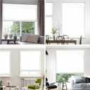 LazBlinds Cordless Roman Shades for Windows, Light Filtering Thermal Insulated Window Blinds, Lightweight Fabric Blinds for Indoor Windows, 24" W x 60" H, White