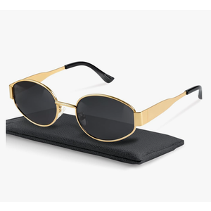 livho 2025 Trendy Oval Sunglasses - Stylish Polarized Shades for Everyday - Retro Metal Frames