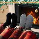 Chicingyou 2 Pairs Cozy 90% Cashmere Crew Socks for Women Men Gifts Soft Warm for Winter Home Bed Outdoor