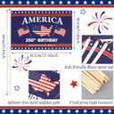 Remagr 24 Pcs 4th of July Outdoor Decorations 250th Anniversary Flag on Sticks 18 x 12 Inches 250 Birthday Polyester Flag American Patriotic Signs for 250th Year Celebrations 4th of July Parade