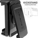 Ghostek UNIVERSAL HOLSTER with 360-Degree Swivel Belt Clip and Built-In Kickstand Designed to Fit Any Phone or Case up to 3.7-IN Wide with Rubberized Sides to Keep Your Device Secure (2nd-Gen) (Black)