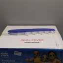 POOLHACKER 15x30 FT Oval Pool Cover 420D Extra Thick Winter Pool Cover for Above Ground Pools, 4 Ft Overlap with Pulley & Cable, Cold-Resistant, Tear-Resistant & Dustproof, Blu