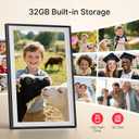 Frameo 10.1" Digital Picture Frame, Smart WiFi Digital Photo Frame with 1280x800 HD IPS Touch Screen 32GB Storage Auto-Rotate Wall Mounted, Share Photos/Videos from Phone Anywhere(Black&White)