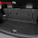 Cargo Mat Backrest Mat for 2016-2022 Honda Pilot 8 Passengers (No Elite Models), All Weather TPE Car Liner Car Mat for 2022 Honda Pilot Accessories