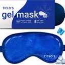 Ticlo's Cooling Eye Mask for Puffy Eyes - Gift Ready Box - Gel Eye Mask for Sleeping, Cold Compress for Dark Circles, Cold Reusable Compress for Migraines, Headaches, and Post-Surgery Recovery (Blue)