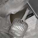 Stainless Steel Sifting Cat Litter Box for Pine Pellets, Light Gray