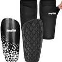 Soccer Shin Guards, with 1 Pair Shin Guard Sleeves Protective Equipment Shin Guards Soccer Cushion Protection Reduce Shocks for Shin Guards Soccer Youth/Adult for (S)