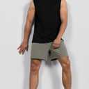 ODODOS Men's Quick Dry Athletic Tank Tops UPF 50+ Sun Protection SPF Workout Sleeveless Muscle Shirts, Black Heather, Large (Black, L)