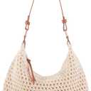 VODIU Woven shoulder Purse For Women,Straw handbag Summer Beach Travel & Daily crossbody bags with Zipper Closure