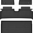Binmotor-Floor Mats & Cargo Liner for Kia NIRO EV (Electric Vehicle) 2023-2026, All Weather Car Mats TPE Liners for Kia NIRO EV Accessories Mats Trunk Mat-Black