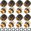 8 Set Quick Connect Hose Fittings for Garden Hose Quick Connector with Gasket, 3/4 Inch GHT Male and Female Attachment Quick Release Water Hose Adapter